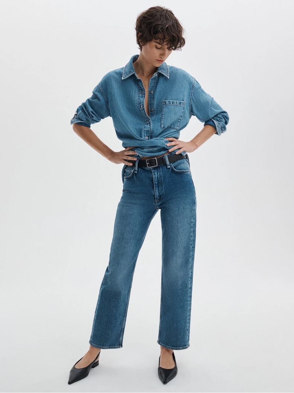 Rag & Bone Harlow Mid-Rise Straight Jeans